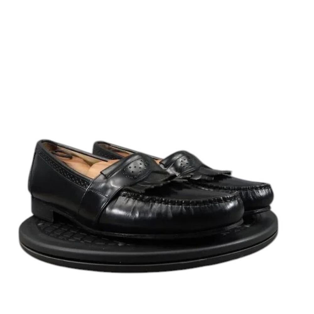 Neil Martin Shoe Men 9 Loafer Fringe Leather Classic Slip On Winston Italy Black